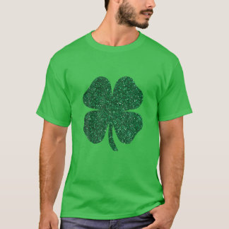 Camiseta Dia dos Patricks de Folha Verde Brilhante