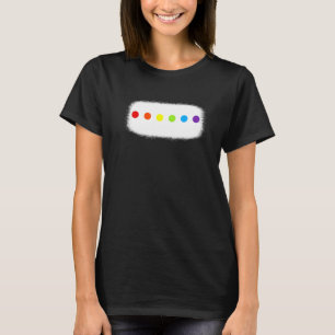 Camiseta Dia dos Pontos Arco-íris Bolinhas Cores Orgulho Ga