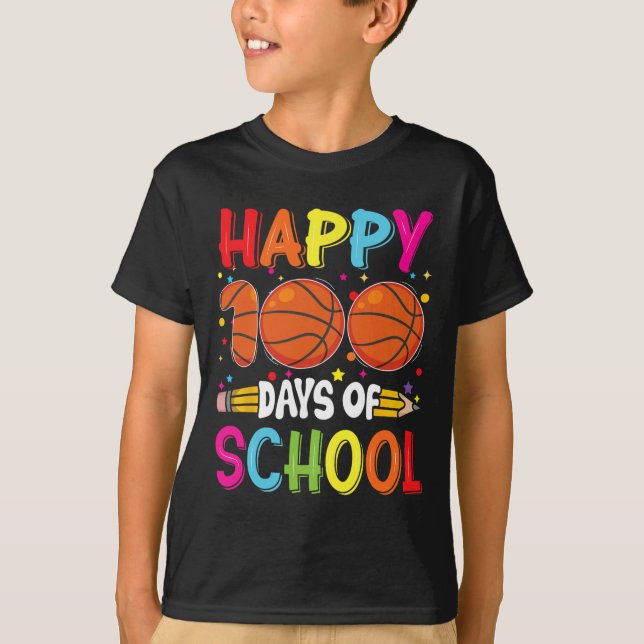 Camiseta Dia dos Professores Crianças Felizes 100 Dias 3 (Frente)