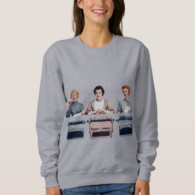 Camiseta Dia dos Profissionais Administrativos Feliz Retrô (Frente)