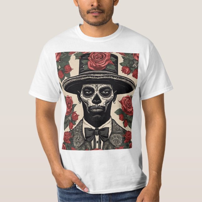 Camiseta Dia dos Senhores Mortos Rosa (Frente)