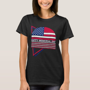 Camiseta Dia dos Veteranos Bandeira dos EUA Patriótico Feli