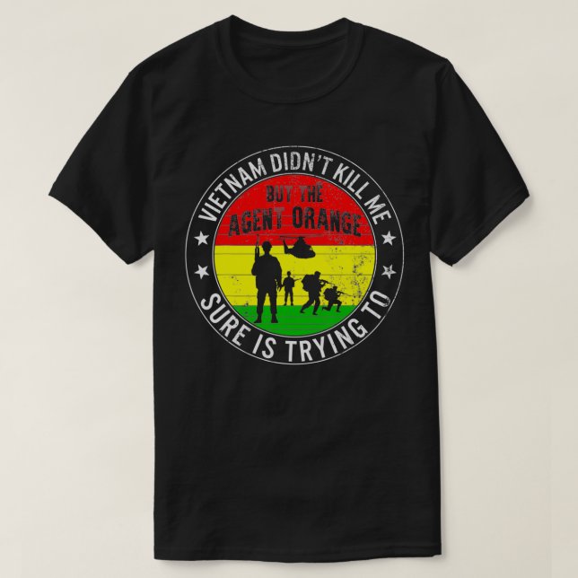Camiseta Dia dos Veteranos do Vietnã Vítimas do Agente Lara (Frente do Design)