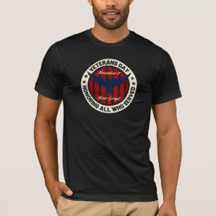 Camiseta Dia dos Veteranos Honrando Todos Que Serviram Cami