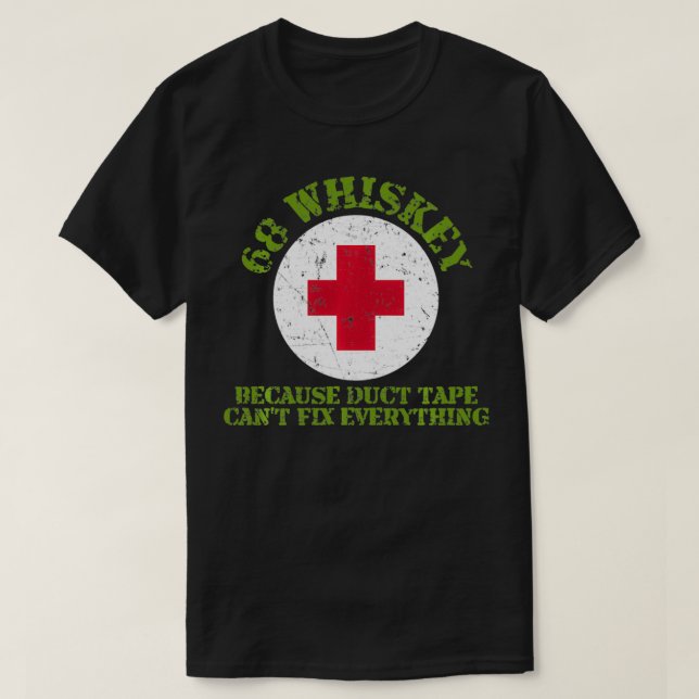 Camiseta Dia dos Veteranos Memorial Combatendo Medicina 68  (Frente do Design)