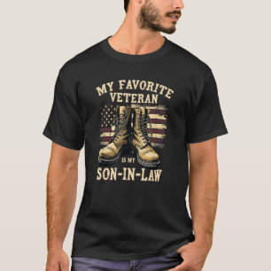 Camiseta Dia dos Veteranos Meu Veterano Favorito É Meu Filh