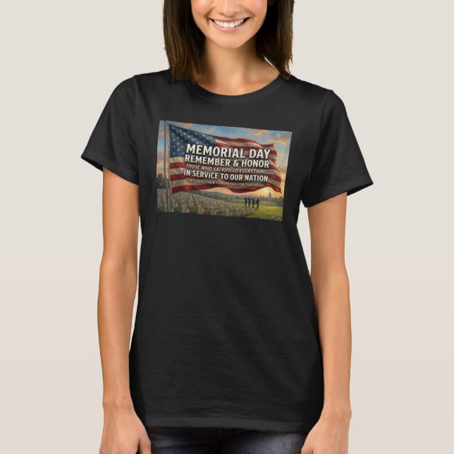 Camiseta Dia dos Veteranos Mortos em Combate (Frente)