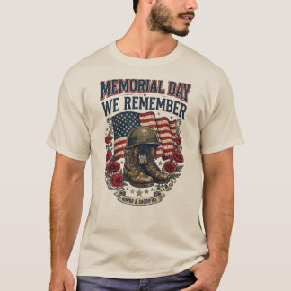 Camiseta Dia dos Veteranos Nós Recordamos Botas Militares V