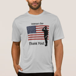 Camiseta Dia dos Veteranos Obrigado! Bandeira Americana Sol