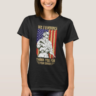Camiseta Dia dos Veteranos Obrigado Pelo Seu Serviço