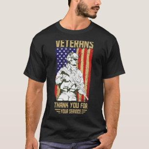 Camiseta Dia dos Veteranos Obrigado Pelo Seu Serviço