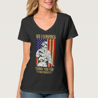 Camiseta Dia dos Veteranos Obrigado Pelo Seu Serviço