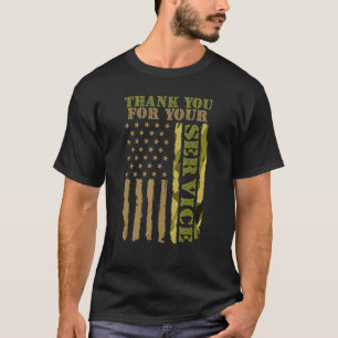Camiseta Dia dos Veteranos Obrigado pelo seu Serviço Soldad