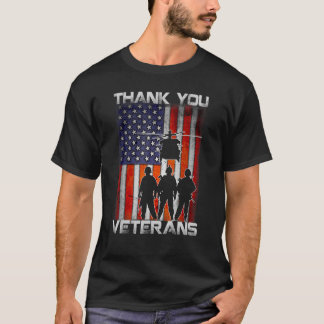 Camiseta Dia dos Veteranos Obrigado Veteranos Orgulhosos