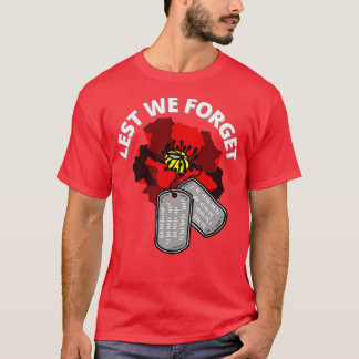 Camiseta Dia dos Veteranos Para Não Esquecermos a Flor Verm