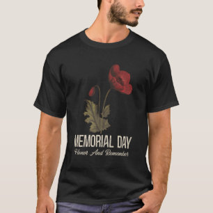 Camiseta Dia dos Veteranos Para Não Esquecermos A Flor Verm