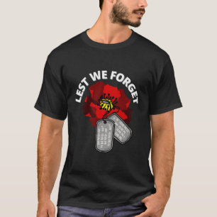 Camiseta Dia dos Veteranos Para Não Esquecermos A Flor Verm