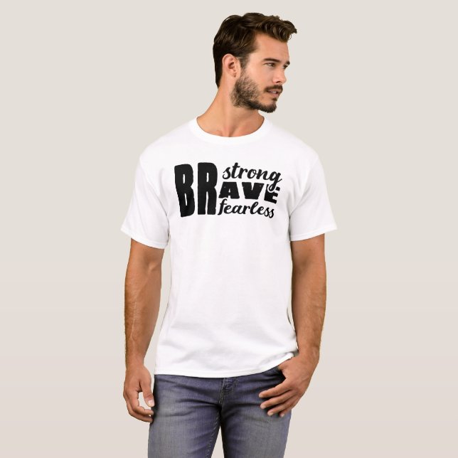 Camiseta Dia dos Veteranos, sem medo e forte (Frente Completa)