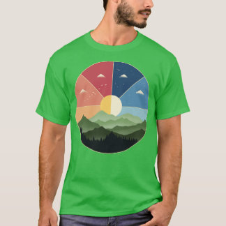 Camiseta Dia e noite da natureza