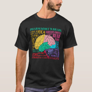Camiseta Dia Farmacêutico do Técnico Engraçado do Cérebro d