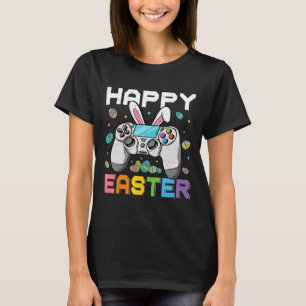 Camiseta Dia Feliz da Páscoa para Gamer Menino Vídeos Games