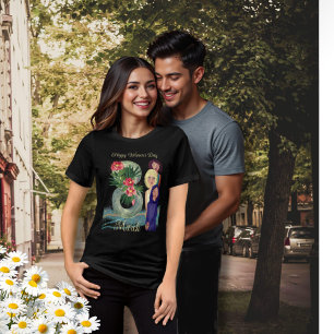 Camiseta Dia Feliz das Mulheres   8 de Março Vibrante Escur