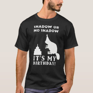Camiseta Dia Feliz de Marmota de Nascer de Nascimento da So