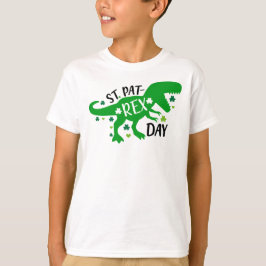 Camiseta Dia FELIZ DO ST PAT-REX de São Patrício T-Rex Dino
