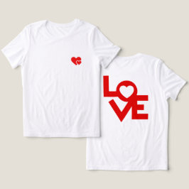 Camiseta dia feliz dos namorados, rosa e vermelho, corações