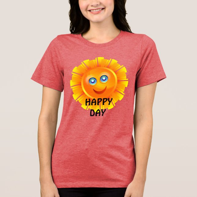 CAMISETA DIA FELIZ, SORRISO DE SOL, (Frente)