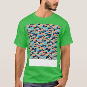 Camiseta Dia Flutuante de Paisagem do Céu Invisível na Nuve