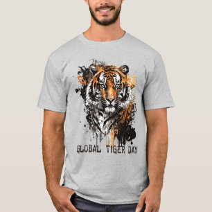 Camiseta Dia Global do Tigre, tigre gigante