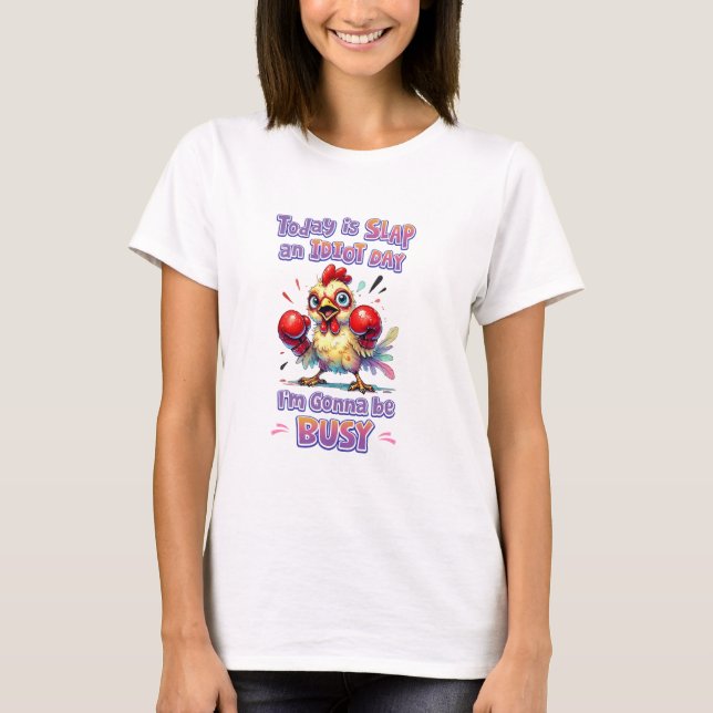 Camiseta Dia Idiota do Rooster Slap (Frente)