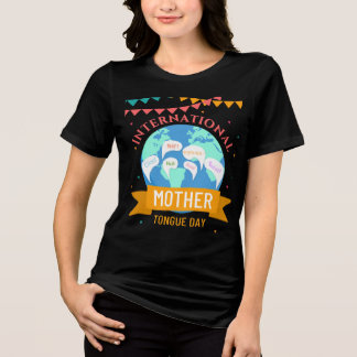 Camiseta Dia Internacional da Língua Materna Orelha Multilí
