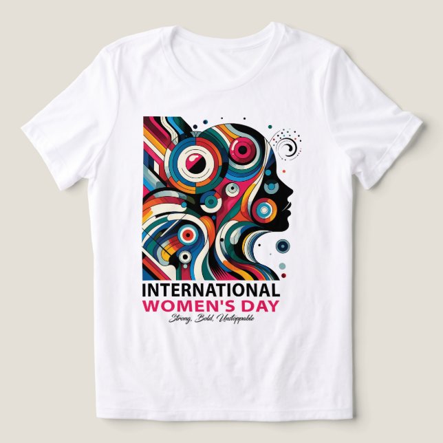 Camiseta Dia Internacional da Mulher (Design frontal)