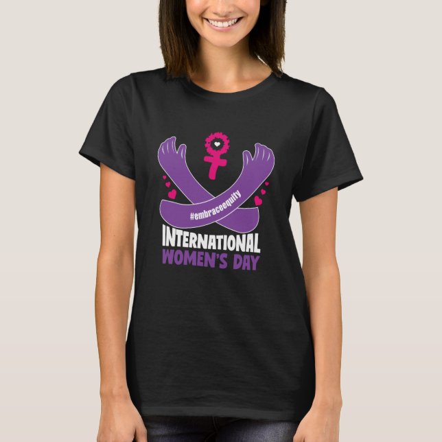 Camiseta Dia Internacional da Mulher 2023 Adotar Mães de Eq (Frente)