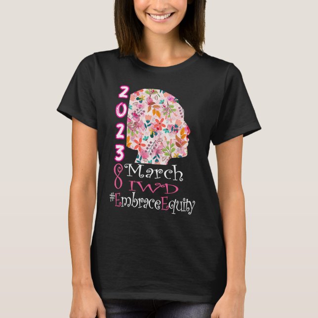 Camiseta Dia Internacional da Mulher 2023 Embrace Equity 8  (Frente)