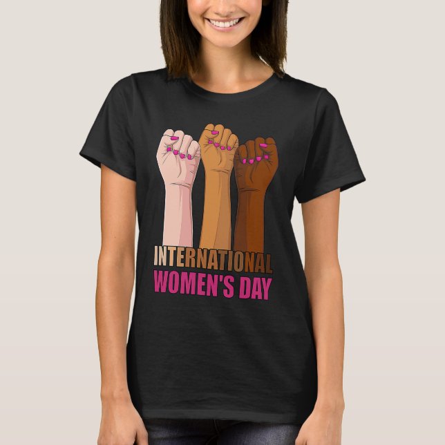 Camiseta Dia Internacional da Mulher 2023 Igualdade entre H (Frente)