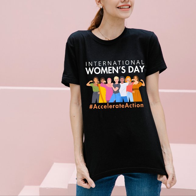 Camiseta Dia Internacional da Mulher 2025, Aceleração da Aç (Criador carregado)