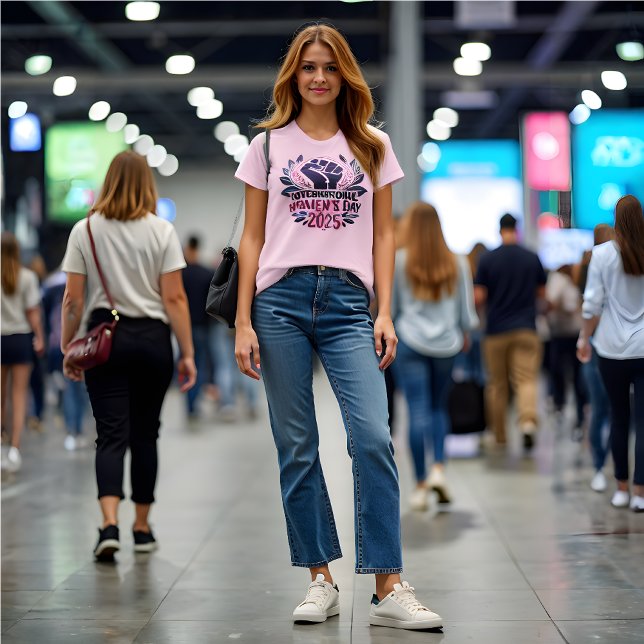Camiseta Dia Internacional da Mulher 2025: Negrito, Corajos (Internalional Women's Day March 8, 2025 T-Shirt. )