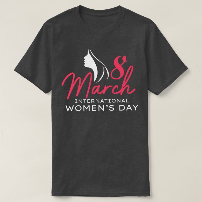 Camiseta Dia Internacional da Mulher, 8 de março de 2021 (Frente do Design)
