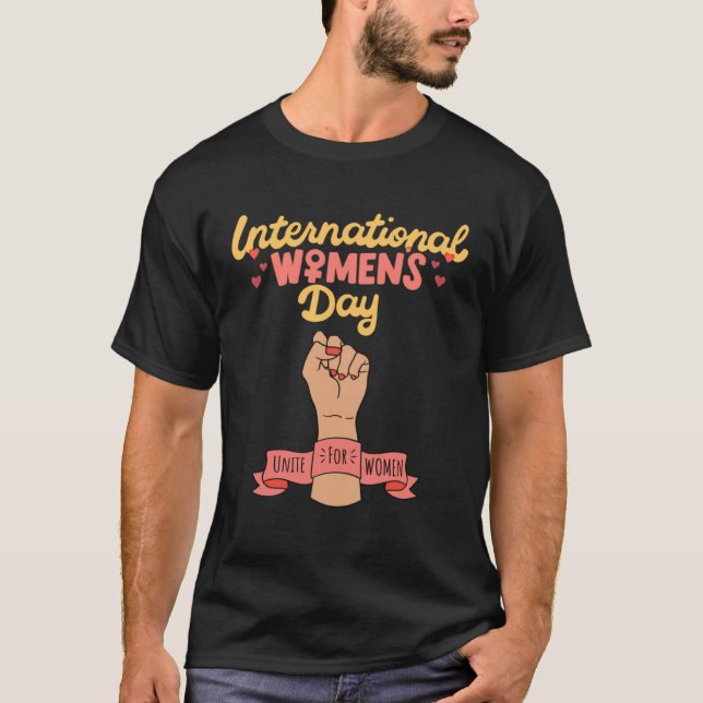 CAMISETA DIA INTERNACIONAL DA MULHER, 8 DE MARÇO DE 2023, E (Frente)