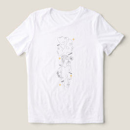 Camiseta Dia Internacional da Mulher Arte Minimalista em Li