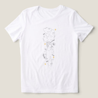 Camiseta Dia Internacional da Mulher Arte Minimalista em Li