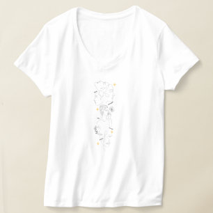 Camiseta Dia Internacional da Mulher Arte Minimalista em Li