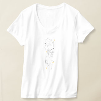 Camiseta Dia Internacional da Mulher Arte Minimalista em Li