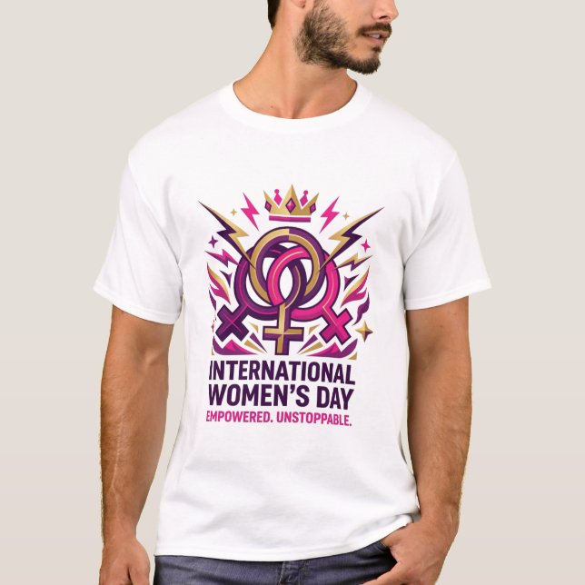 Camiseta Dia Internacional da Mulher Design Empoderada Impa (Frente)