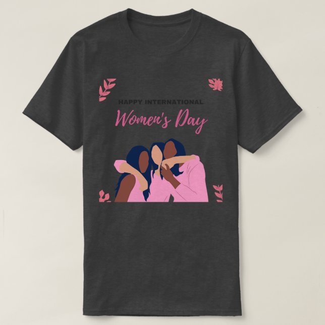 Camiseta Dia Internacional da Mulher História Mês (Frente do Design)