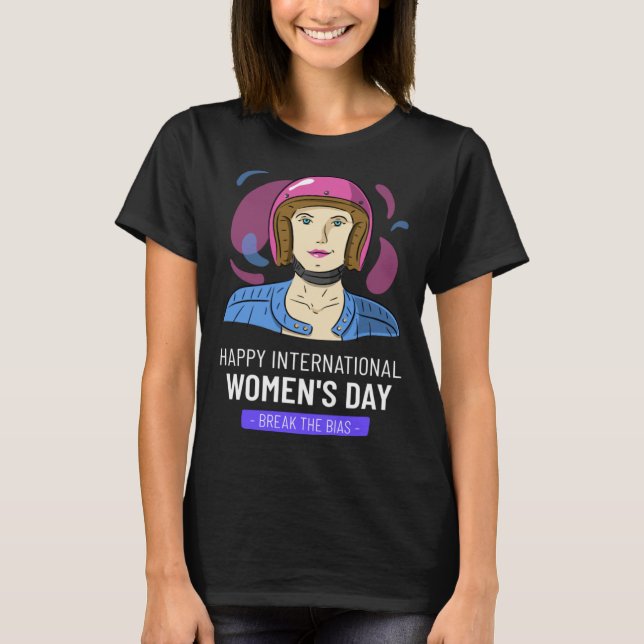 Camiseta Dia Internacional da Mulher Scooter Abrace a Equid (Frente)