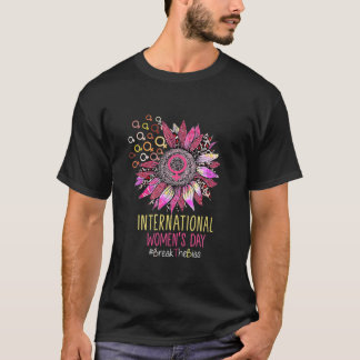 Camiseta Dia Internacional da Mulher Sol Igualdade da Flor 